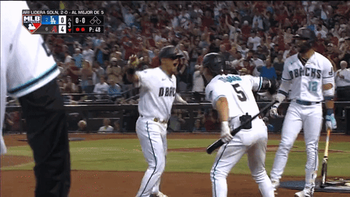 Two Baseball Players One In Dback Jersey GIF