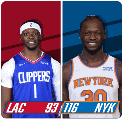 Two Basketball Players Clippers vs New York