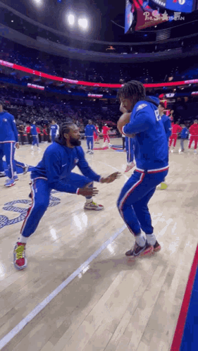 Two Basketball Players Dancing GIF