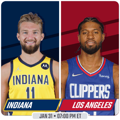 Two Basketball Players From Indiana And Los Angeles GIF