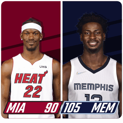 Two Basketball Players From The Heat And Memphis GIF