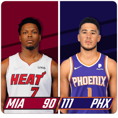Two Basketball Players From The Heat And Phoenix GIF