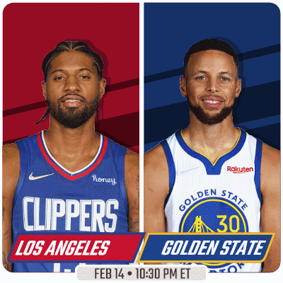 two basketball players from the los angeles clippers and golden state warriors are on a poster