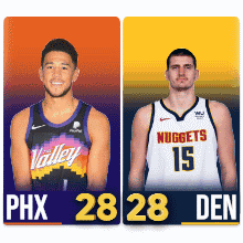 two basketball players from the phx and nuggets