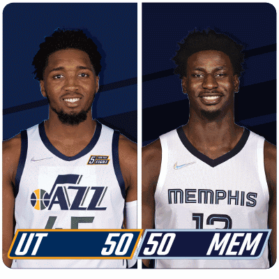 Two Basketball Players From The Utah Jazz And Memphis Memphis GIF