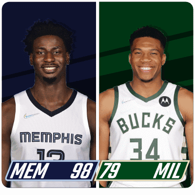 two basketball players one from memphis and one from the bucks