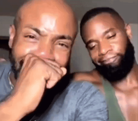 Two Bearded Men Laughing GIF