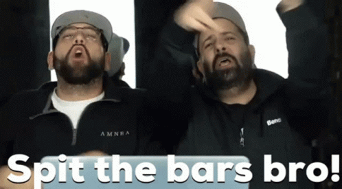 Two Bearded Men Rapping GIF