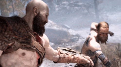 Two Bearded Men Standing Together