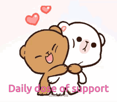 Two Bears Hugging Daily Dose Of Support GIF
