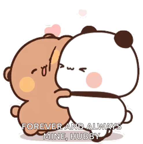 Two Bears Hugging Forever and Always Mine