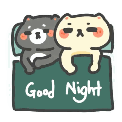 Two Bears Laying Good Night