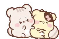 Two Bears Laying Next to Each Other
