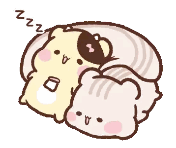 Two Bears Sleeping on Pillow with Zzz