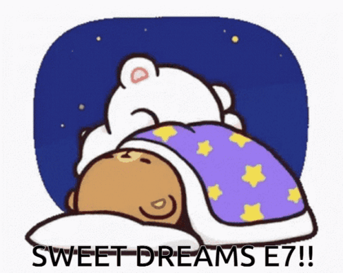 Two Bears Sleeping Under Blanket Sweet Dreams GIF