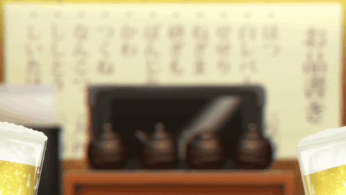Two Beer Glasses On Table GIF