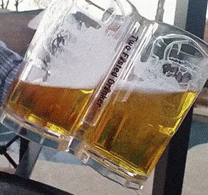 Two Beer Glasses Saying Two Fasted Drinker