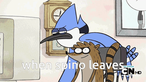 Two Birds Saying When Spino Leaves GIF