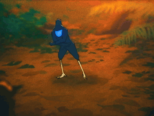 Two Birds Standing Beside Person GIF