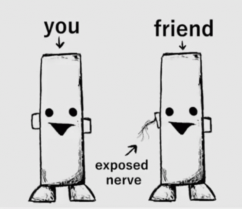 Two Black and White Objects With Faces and Mouths