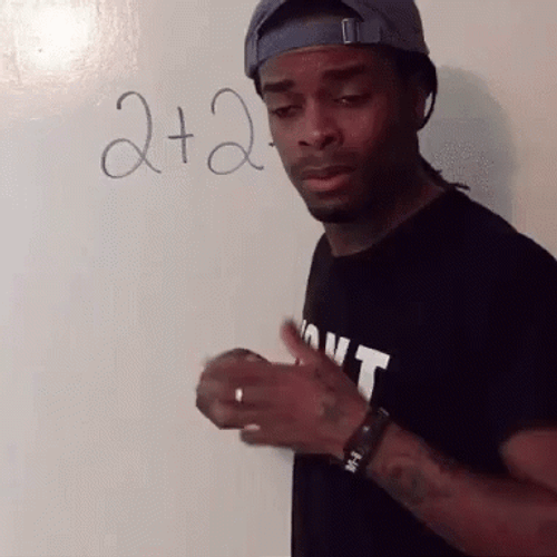Two Black Men Two Plus Two Equals 4 GIF
