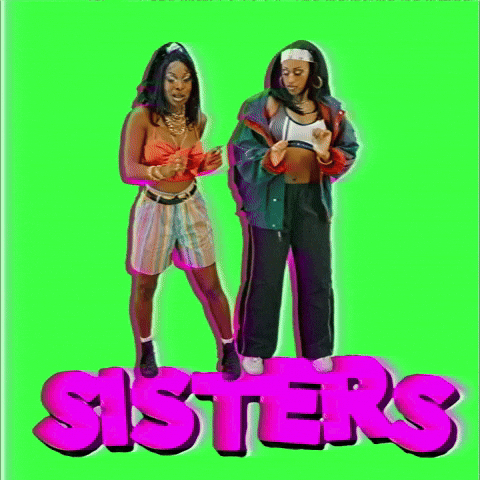 Two Black Sisters National Sisters Day GIF