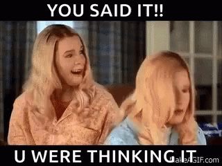 Two Blonde Women Are Sitting Next To Each Other On A Couch And Talking . GIF
