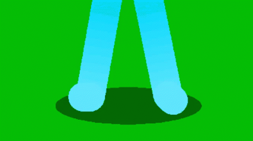 Two Blue Stick Figures Standing