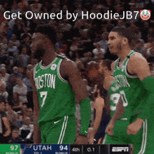 Two Boston Basketball Players GIF