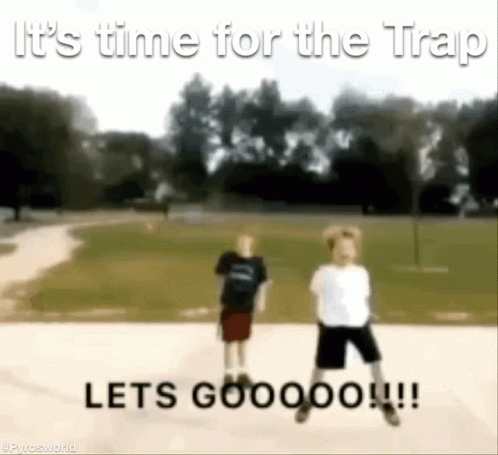 Two Boys Dancing It's Time For The Trap Let's Goooo GIF
