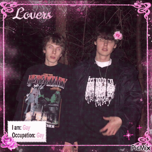 Two Boys One Wearing Hereditary T-Shirt GIF