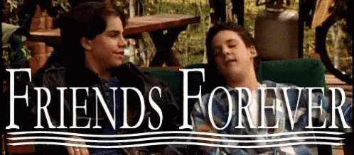 Two Boys Sitting in Chair Friends Forever