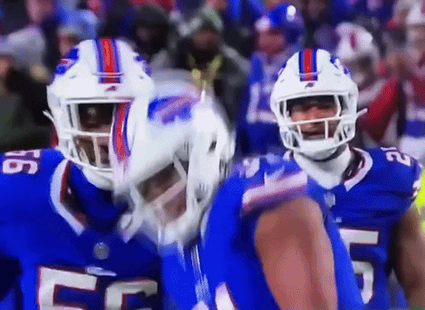 Two Buffalo Bills Players One Number 5 GIF