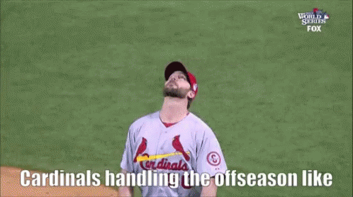 Two Cardinals Baseball Players on Field