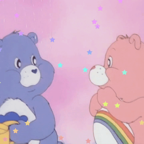 Two Care Bears One Giving Thumbs Up