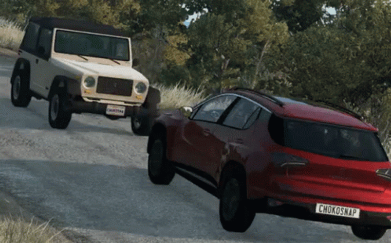 Two Cars Crash Accident GIF