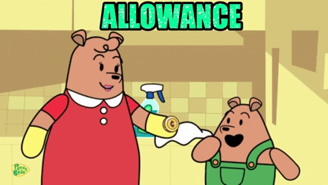 Cartoon Bears Standing Next To Each Other GIF