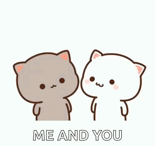 two cartoon cats kissing each other with a heart in the background .