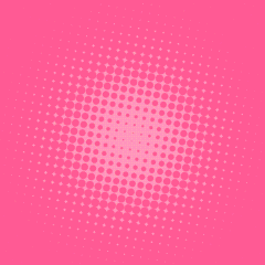 Two Cartoon Cats on Pink Dotted Background