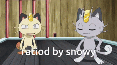 Two Cartoon Cats Next To Snowy Ratiod GIF