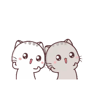 Two Cartoon Cats With Open Mouths
