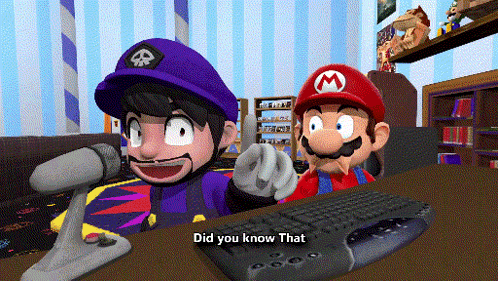 Two Cartoon Characters Are Sitting At A Desk With A Keyboard And A Microphone And The Words " Did You Know That " GIF