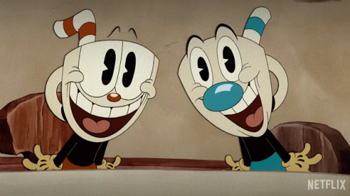 Two Cartoon Characters Are Standing Next To Each Other With A Netflix Logo On The Bottom Right GIF
