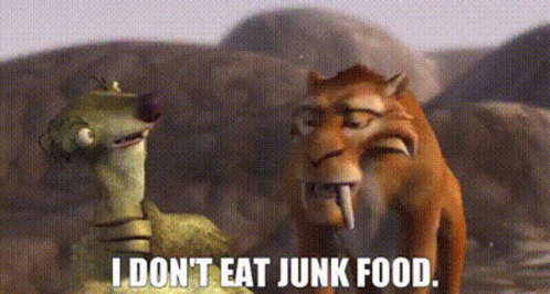 Two Cartoon Characters From The Movie Ice Age Are Standing Next To Each Other And Talking . GIF