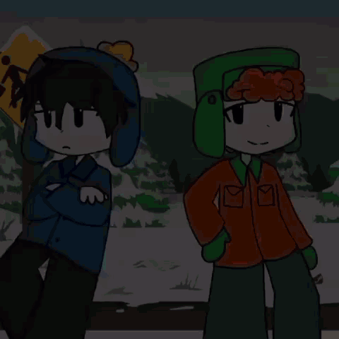Two Cartoon Characters on Bench with Marry Me