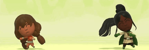 Two Cartoon Characters One In Green Cape GIF