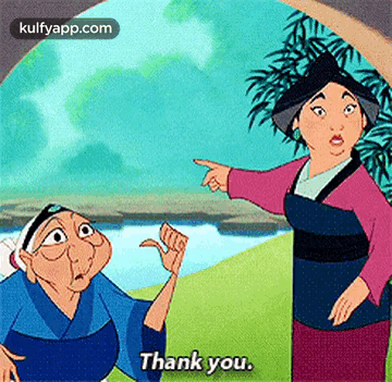 Two Cartoon Characters One Pointing