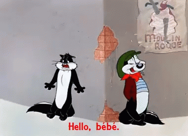 Two Cartoon Characters Saying Hello Bebe