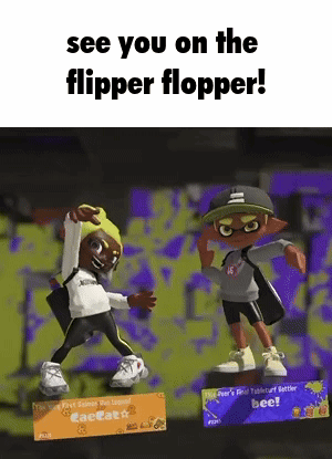 Two Cartoon Characters See You on the Flipper Flopper