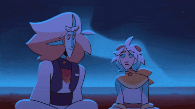 Two Cartoon Characters Sitting One With Star on Chest